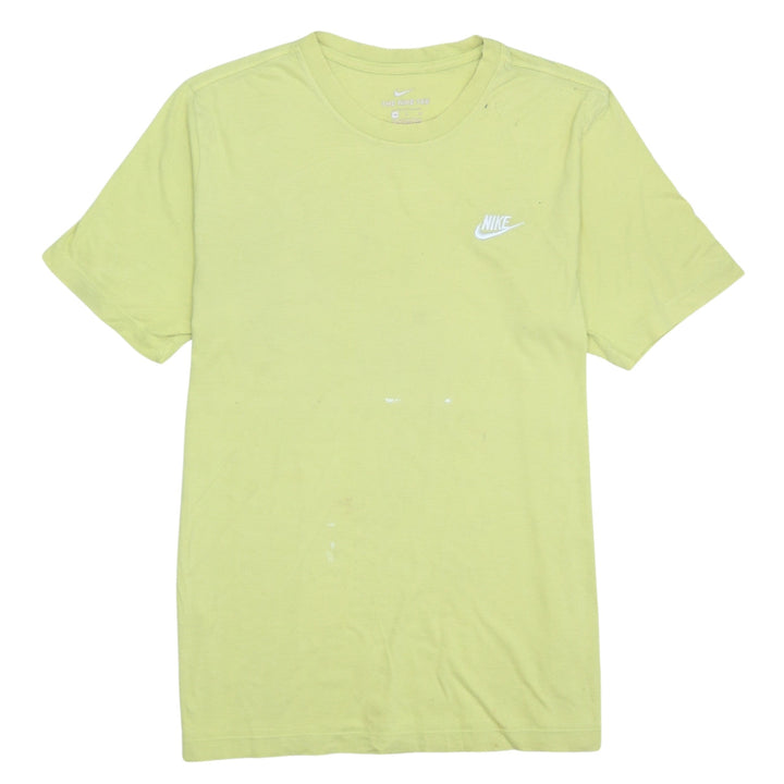 Nike Men's Yellow Crew Neck Short Sleeve Cotton T-Shirt M