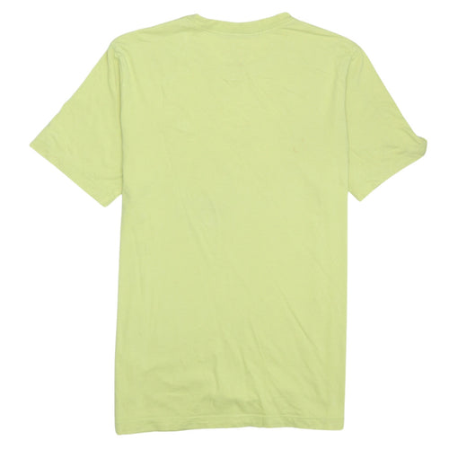 Nike Men's Yellow Crew Neck Short Sleeve Cotton T-Shirt M