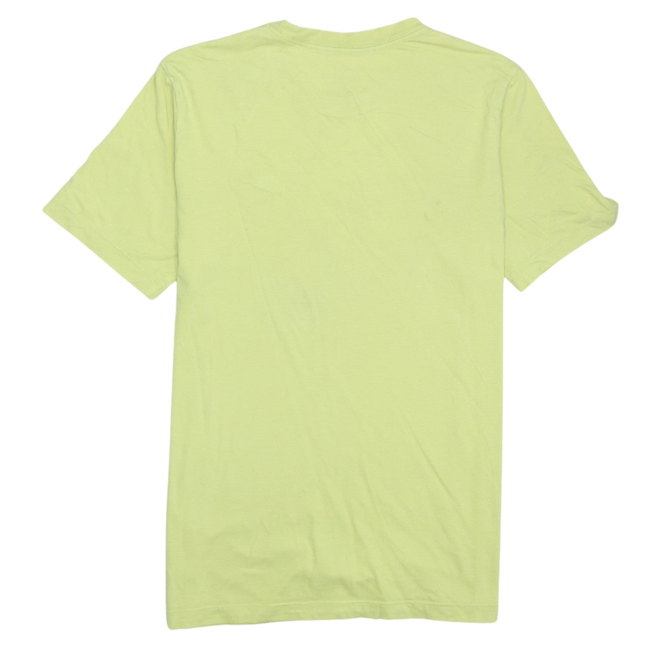 Nike Men's Yellow Crew Neck Short Sleeve Cotton T-Shirt M