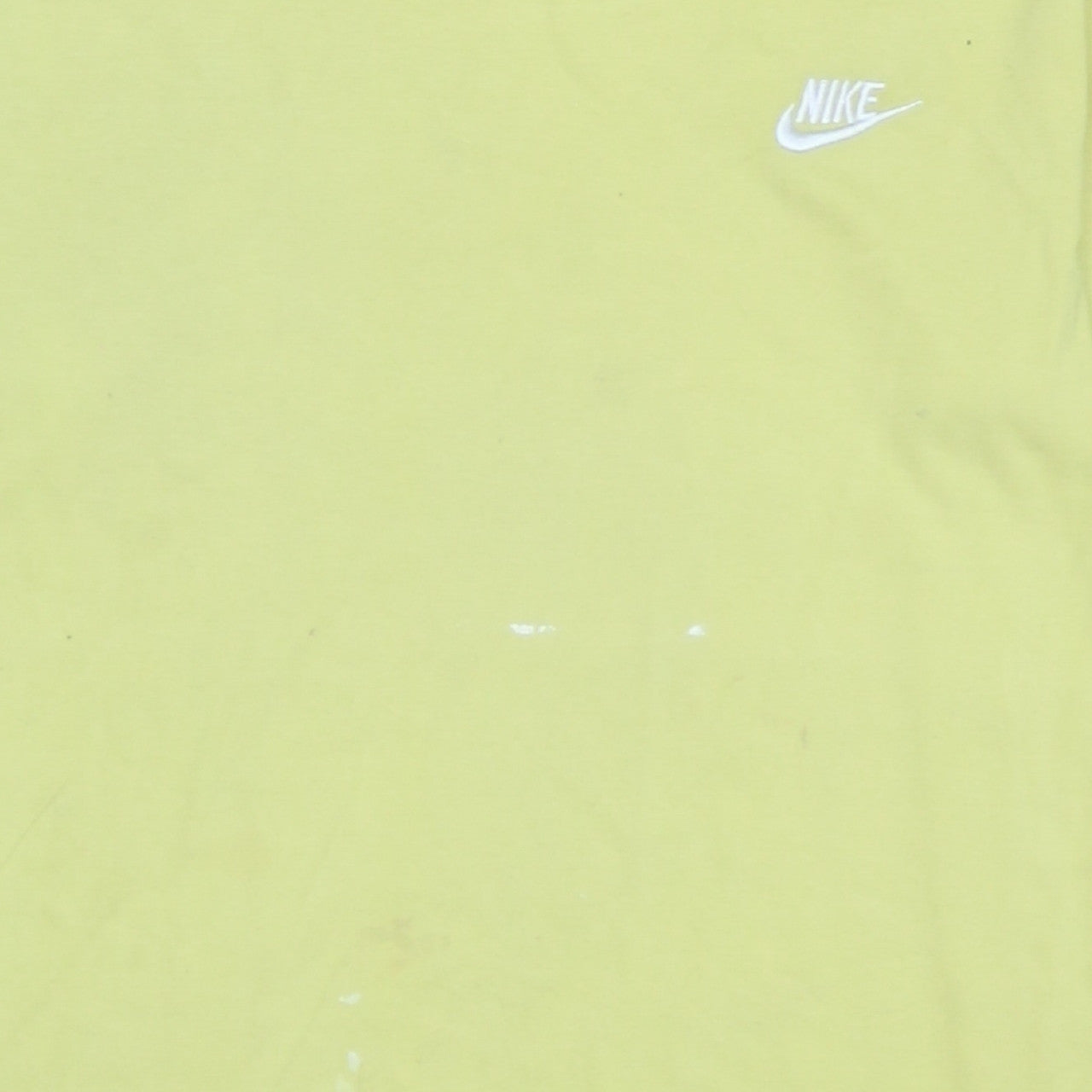 Nike Men's Yellow Crew Neck Short Sleeve Cotton T-Shirt M