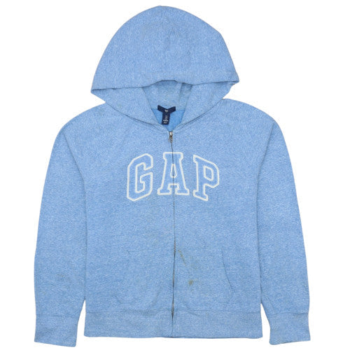 GAP Men Blue Full Zip Hoodie M Regular Fit Logo Sweatshirt