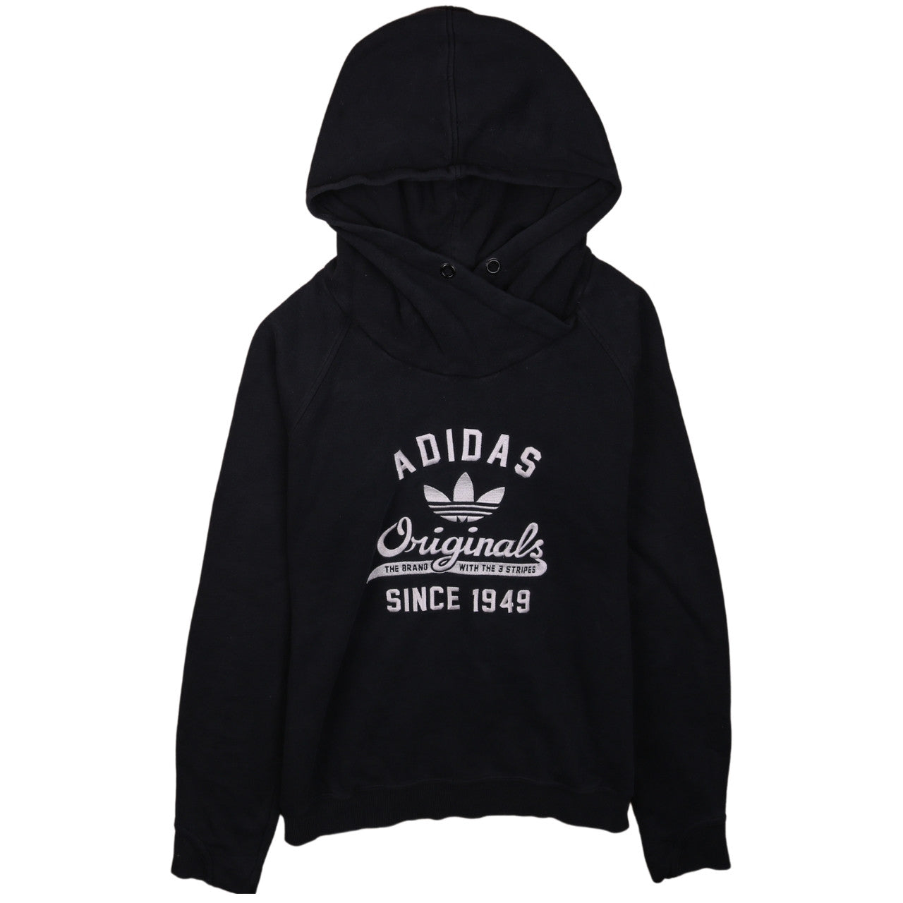 Adidas Originals Women Black Pullover Hoodie Size 16 Graphic Print