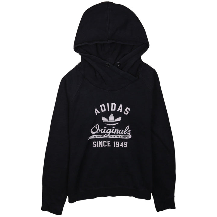 Adidas Originals Women Black Pullover Hoodie Size 16 Graphic Print