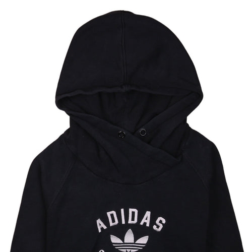 Adidas Originals Women Black Pullover Hoodie Size 16 Graphic Print