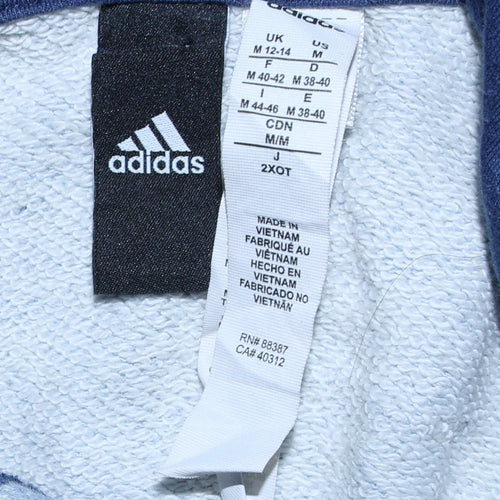 Adidas Womens Blue Hoodie Medium Pullover Hooded Sweatshirt