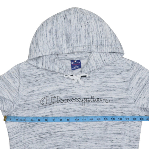 Champion Women’s Grey Pullover Hoodie Large Cotton Blend