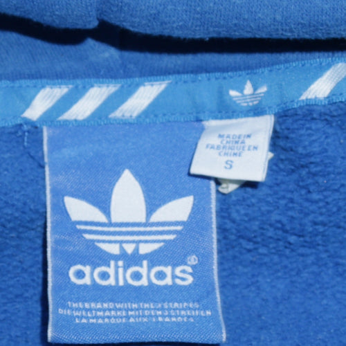 Adidas Mens Blue Hoodie Small Pullover Hooded Sweatshirt