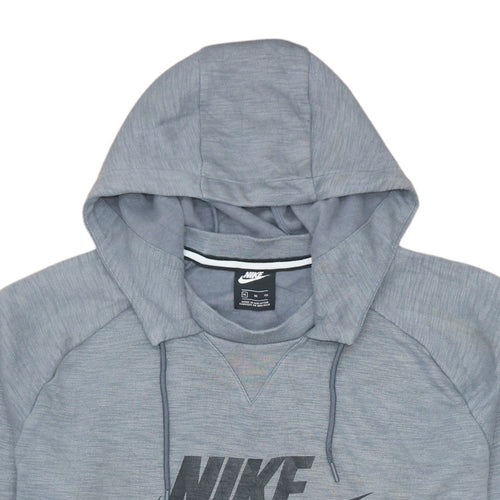 Nike Men's Grey XL Pullover Hoodie with Logo Print