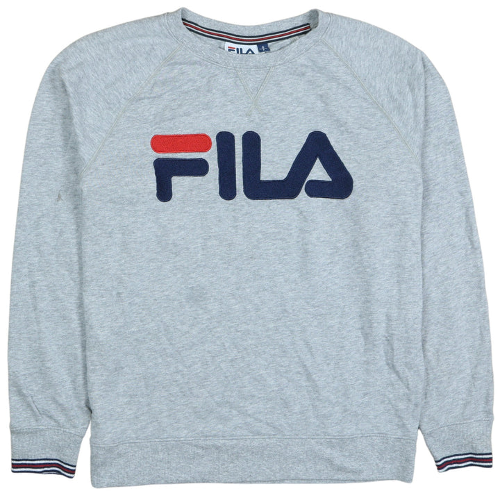 FILA Men's Grey Logo Pullover Sweatshirt Size S