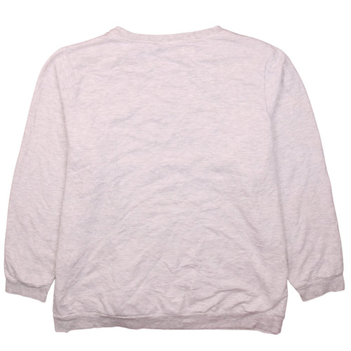 Disney Womens Grey Mickey & Minnie Sweatshirt UK 22 Regular Fit