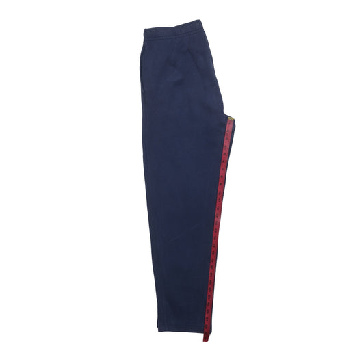 Nike Men's Blue Fleece Sweatpants L Regular Fit Casual Trousers