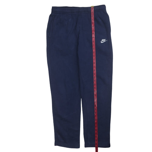 Nike Men's Blue Fleece Sweatpants L Regular Fit Casual Trousers