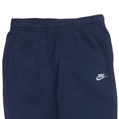Nike Men's Blue Fleece Sweatpants L Regular Fit Casual Trousers