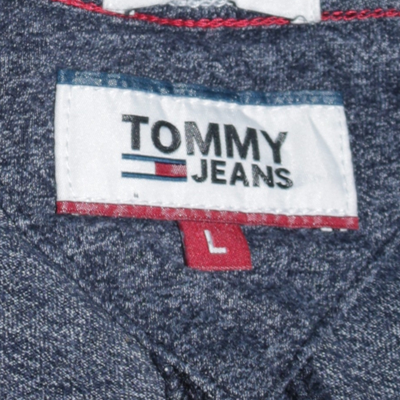 Tommy Jeans Mens Blue V-Neck Slim Fit Short Sleeve T-Shirt L