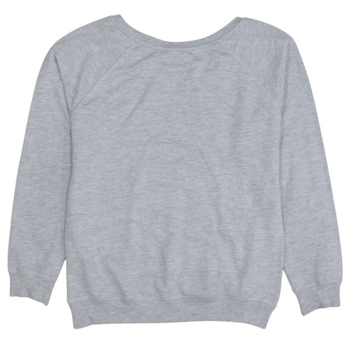 Sara Disney Women Grey Sequin Minnie Mouse Pullover Sweatshirt Size 10