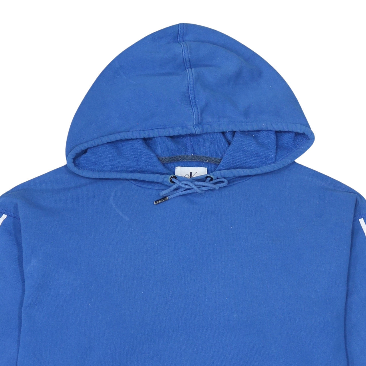 Calvin Klein Jeans Women Blue Pullover Hoodie M Logo Tape Cotton