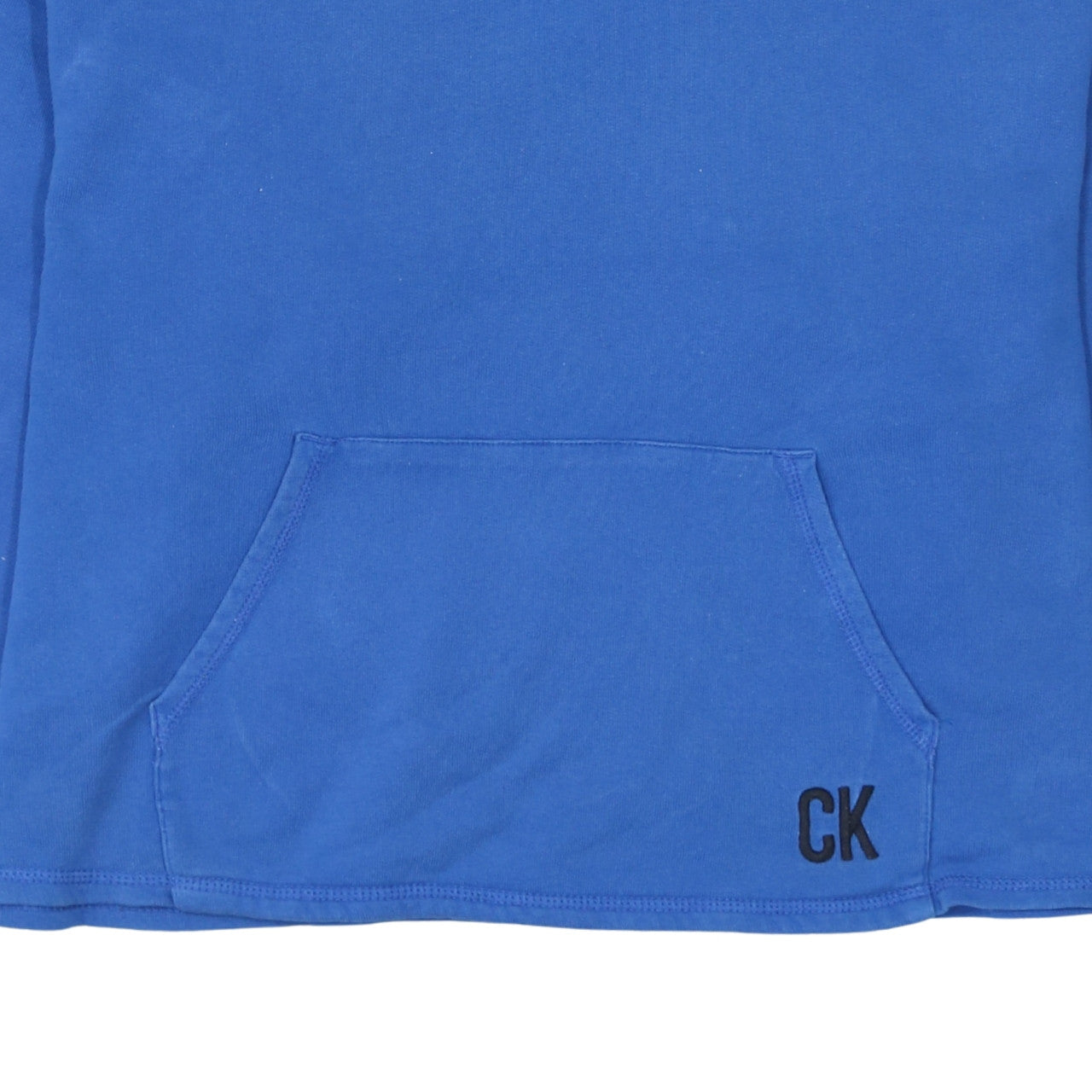Calvin Klein Jeans Women Blue Pullover Hoodie M Logo Tape Cotton