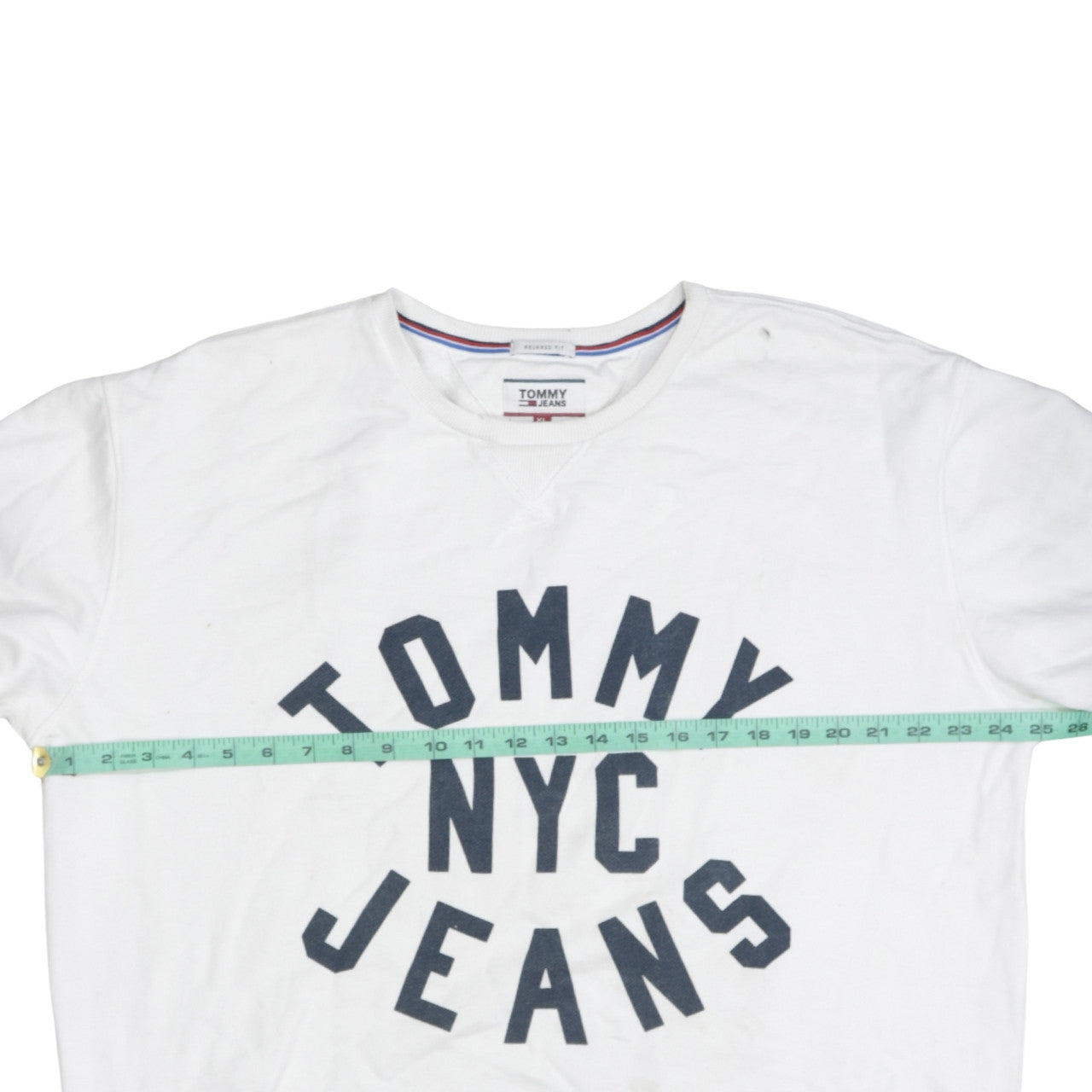 Tommy Jeans Men's White XL Pullover Graphic Sweatshirt
