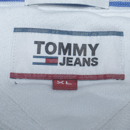 Tommy Jeans Men's White XL Pullover Graphic Sweatshirt