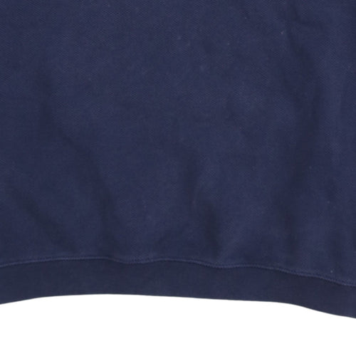 Adidas Men's Blue Cotton Crew Neck Pullover Sweatshirt L Vintage Sports