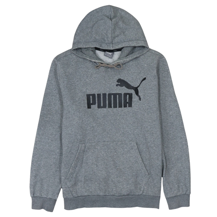 Puma Men's Grey Pullover Hoodie Size M Sports Fleece Sweatshirt