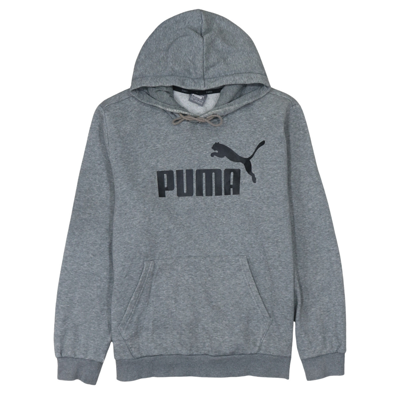 Puma Men's Grey Pullover Hoodie Size M Sports Fleece Sweatshirt