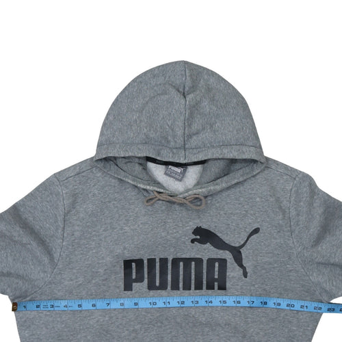 Puma Men's Grey Pullover Hoodie Size M Sports Fleece Sweatshirt
