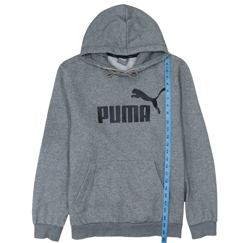Puma Men's Grey Pullover Hoodie Size M Sports Fleece Sweatshirt