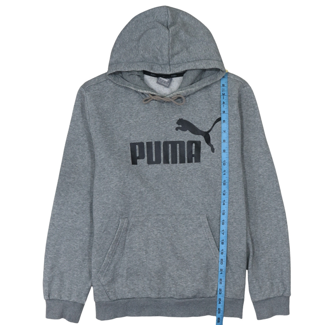 Puma Men's Grey Pullover Hoodie Size M Sports Fleece Sweatshirt