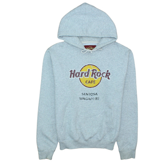Hard Rock Cafe Women Grey Pullover Hoodie Medium Cotton Blend