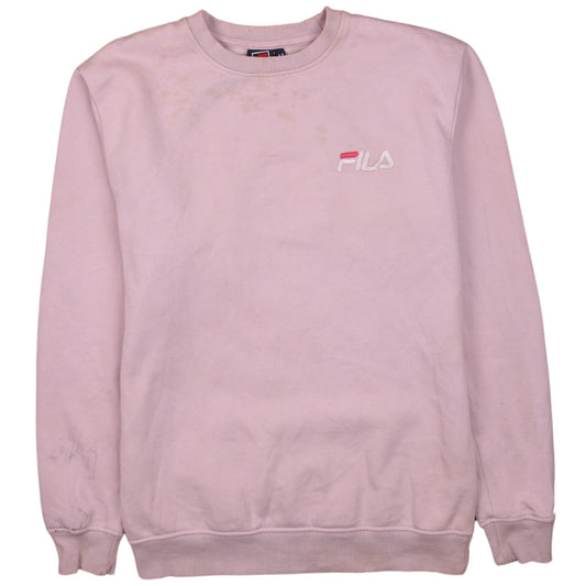 Fila Women Pink Crew Neck Pullover Sweatshirt Size M