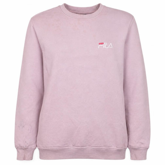 Front view of Fila Women Pink Crew Neck Pullover Sweatshirt, size M