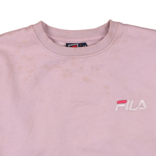 Fila Women Pink Crew Neck Pullover Sweatshirt Size M