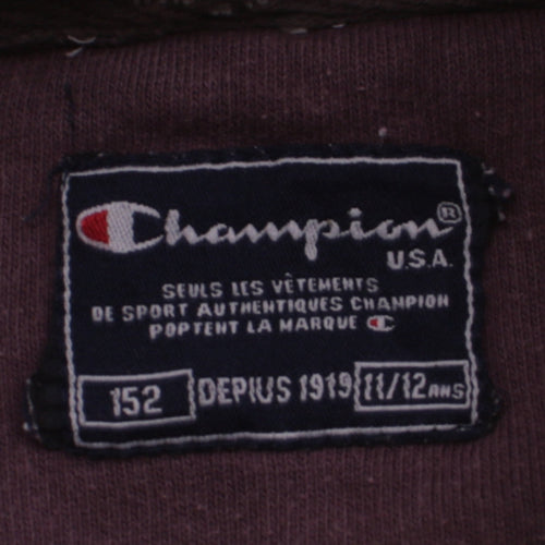 Champion Boys Grey Pullover Hoodie 11-12 Years Regular Fit Fleece