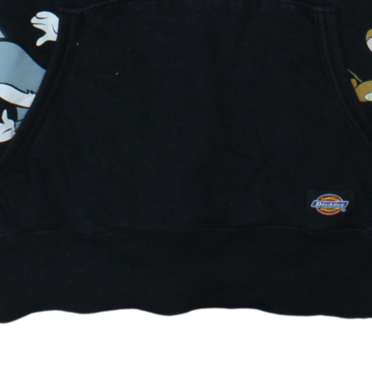 Dickies Men’s Black Pullover Hoodie S Tom and Jerry Graphic Fleece