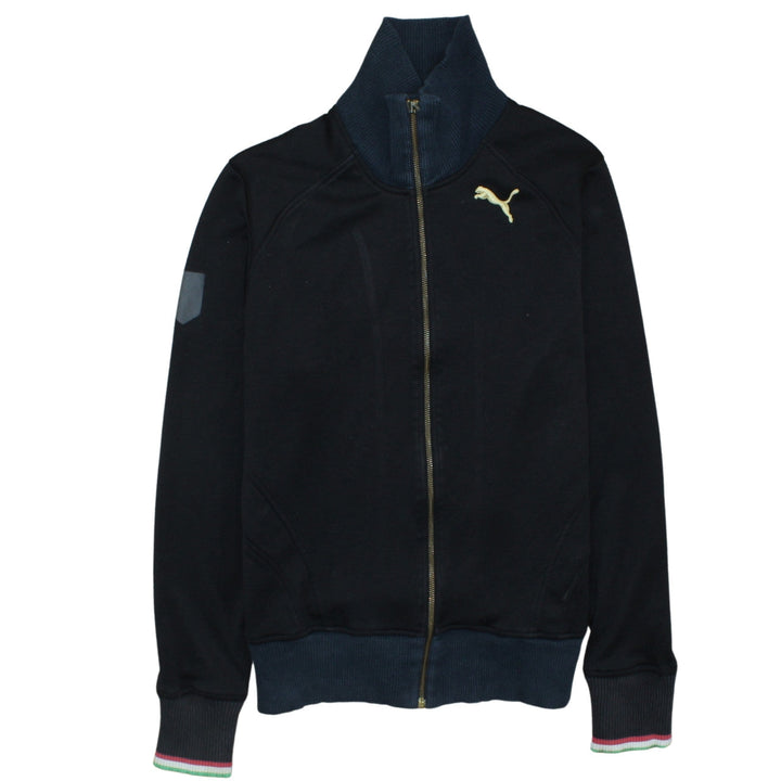Puma Men's Black Track Jacket Size M Full Zip Lightweight Activewear