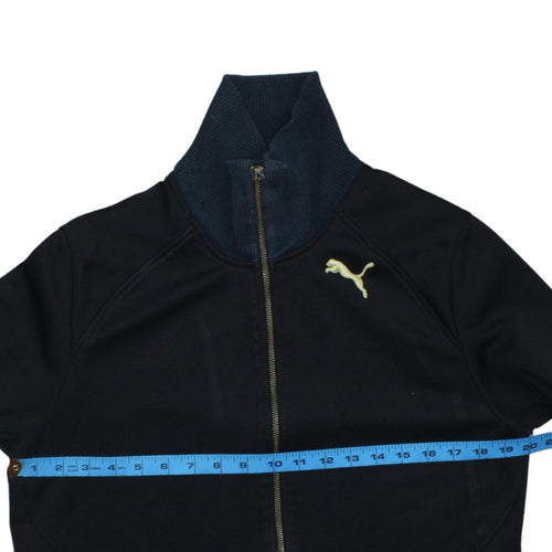 Puma Men's Black Track Jacket Size M Full Zip Lightweight Activewear