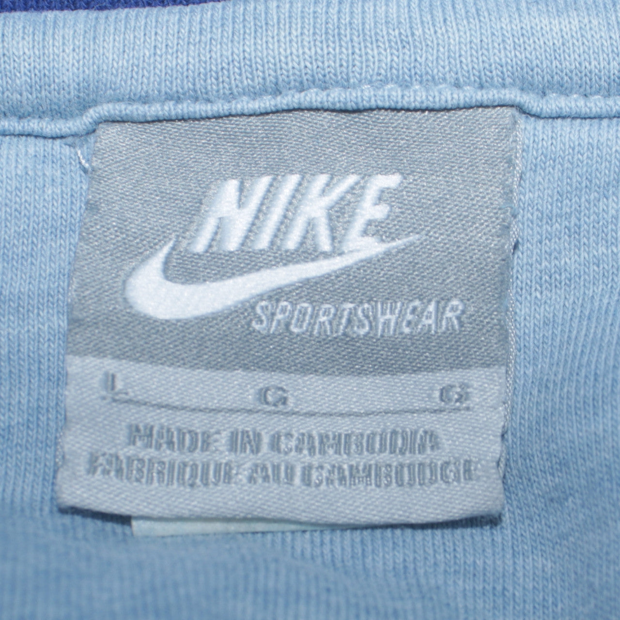 Nike Mens Blue Full Zip Hoodie Size L Sportswear Cotton