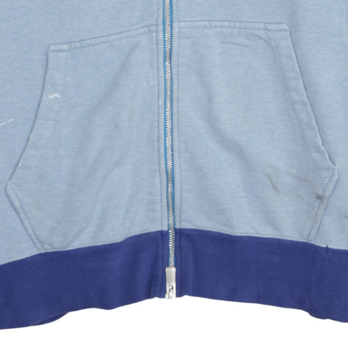 Nike Mens Blue Full Zip Hoodie Size L Sportswear Cotton