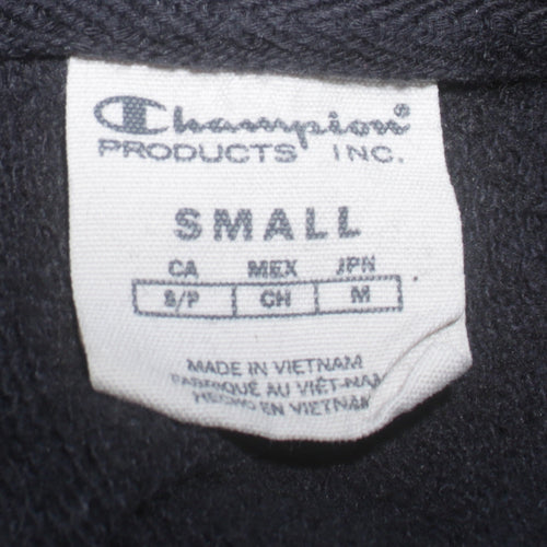 Champion Men's Black Pullover Hoodie Small Regular Fit Cotton Blend