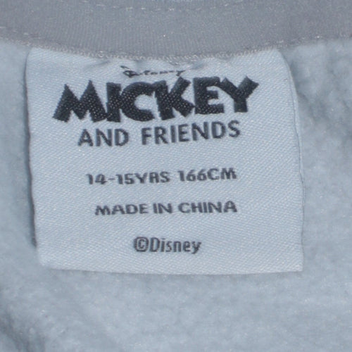Disney Mickey & Friends Grey Teens Hoodie 14-15Y Graphic Print Pullover
