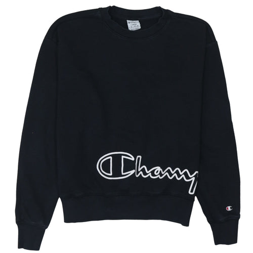 Champion Women's Black Large Pullover Crew Neck Sweatshirt