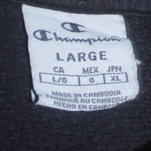 Champion Women's Black Large Pullover Crew Neck Sweatshirt