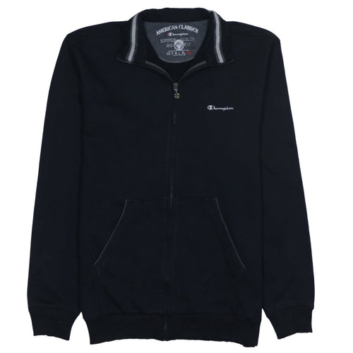 Champion Men’s Black 2XL Track Jacket Full Zip Cotton Blend