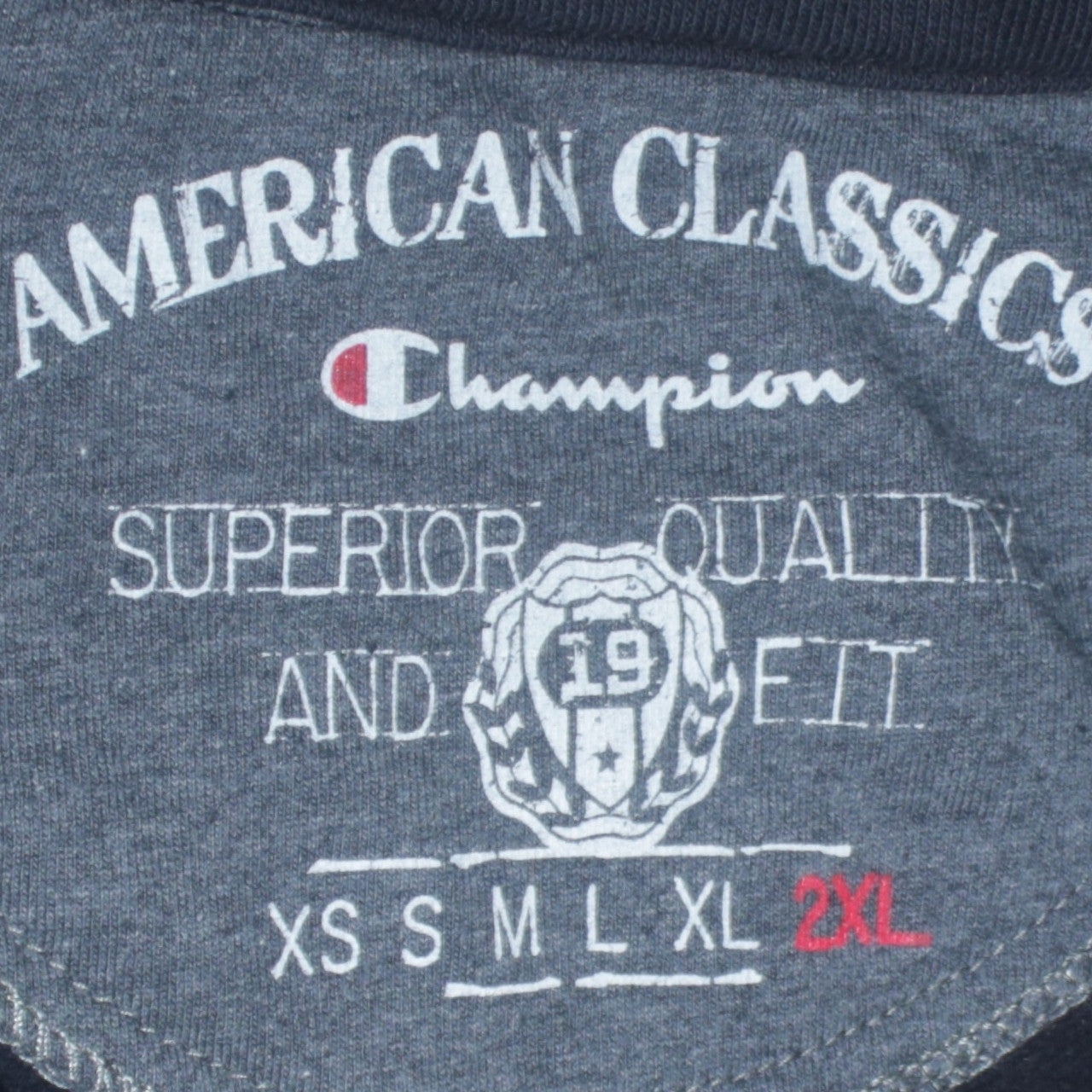 Champion Men’s Black 2XL Track Jacket Full Zip Cotton Blend