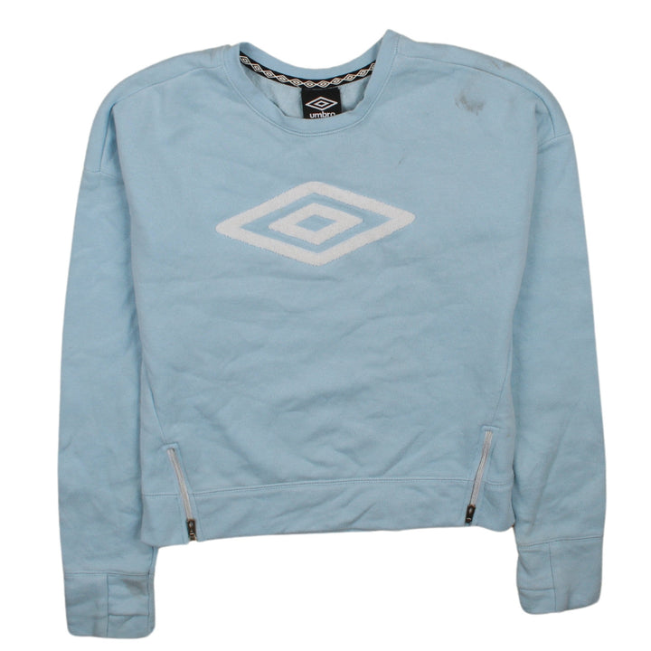 Umbro Girls Blue Pullover Sweatshirt 14-16 Years Crew Neck Cotton Blend