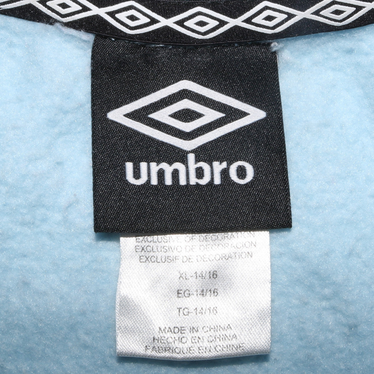Umbro Girls Blue Pullover Sweatshirt 14-16 Years Crew Neck Cotton Blend
