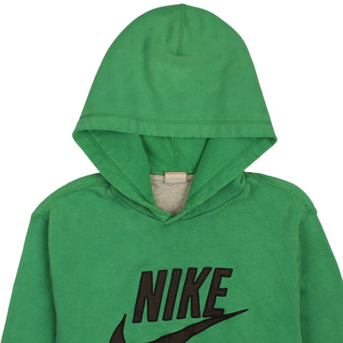 Nike Men's Green Pullover Hoodie L Sports Fleece Sweatshirt