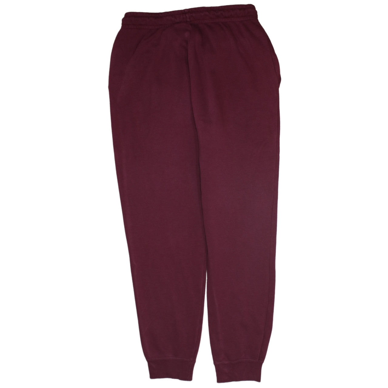Nike Women Red Fleece Jogger Trousers M Elastic Waist Casual