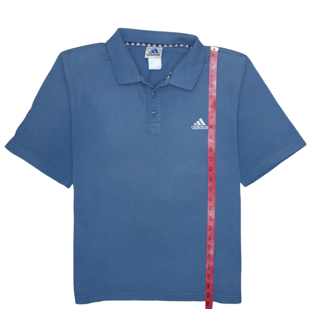 adidas Men's Blue Cotton Blend Polo Shirt Size M